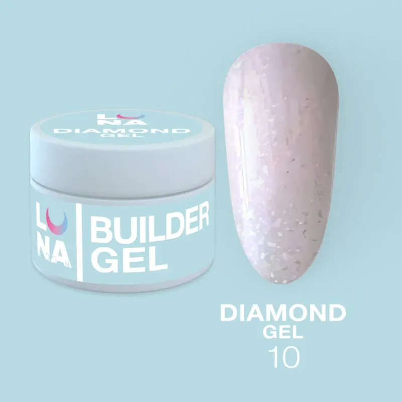 Luna Moon Diamond Gel 10.  (15ml)