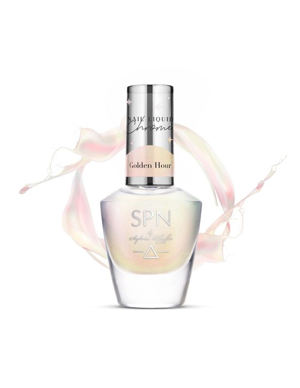 SPN Nails  Liquid Chrome Golden Hour