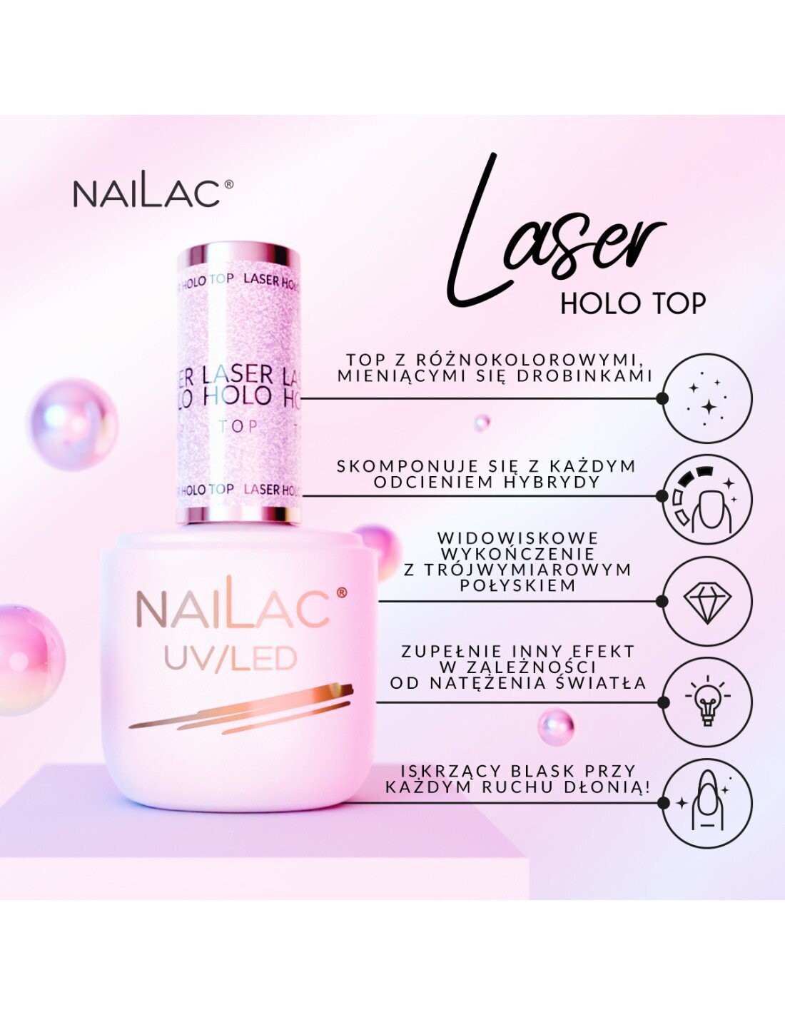Nailac Laser Holo Top Coat