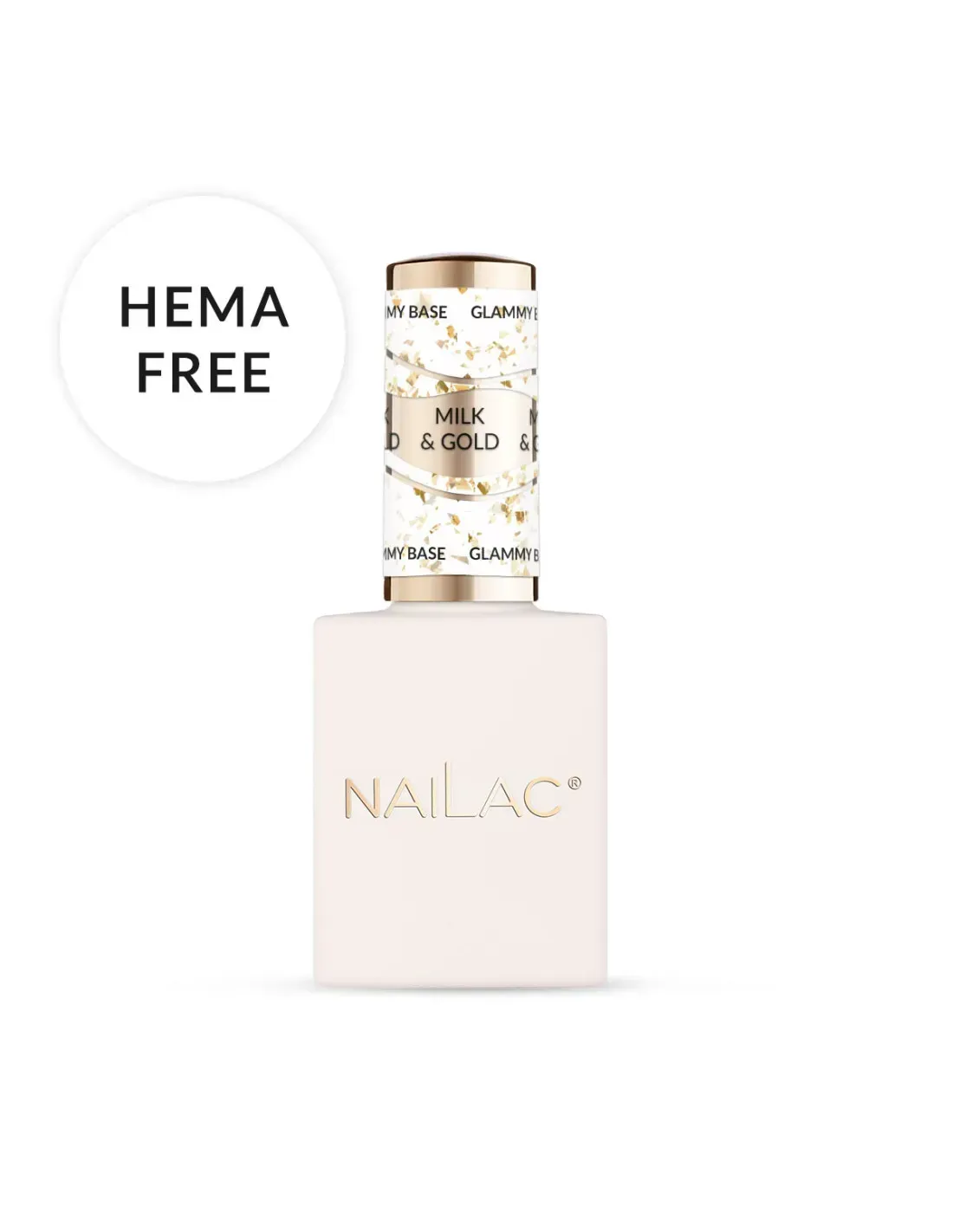 Nailac Glammy Base Milk & Gold 10 ml