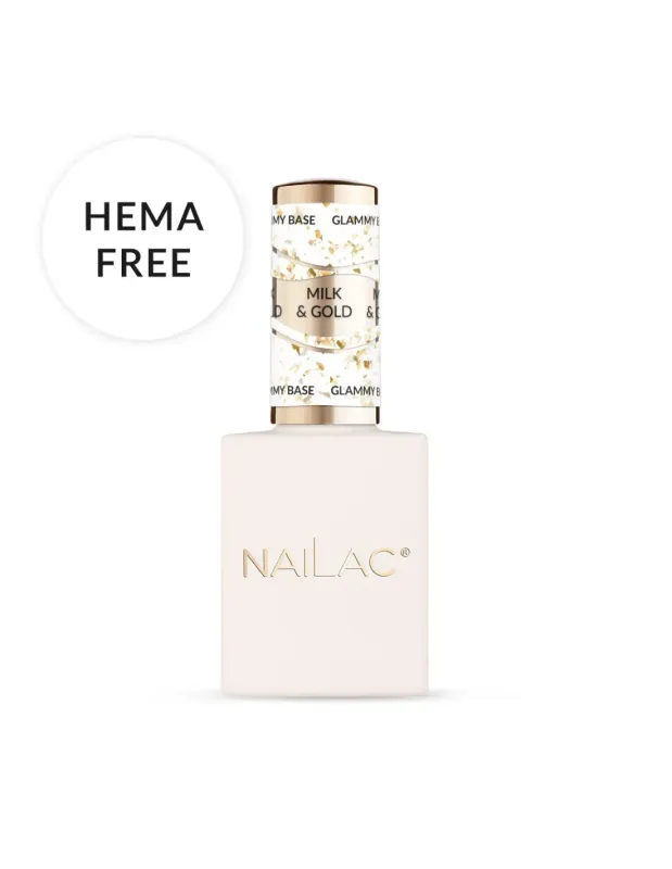 Nailac Glammy Base Milk & Gold 10 ml