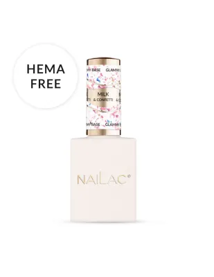 Nailac Glammy Base Milk & Confetti 10 ml