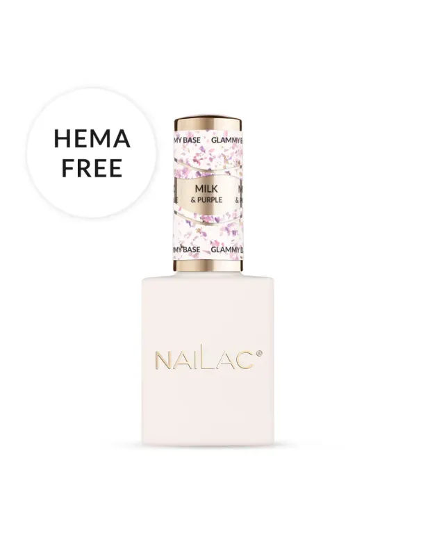 Nailac Glammy Base Milk & Purple 10 ml