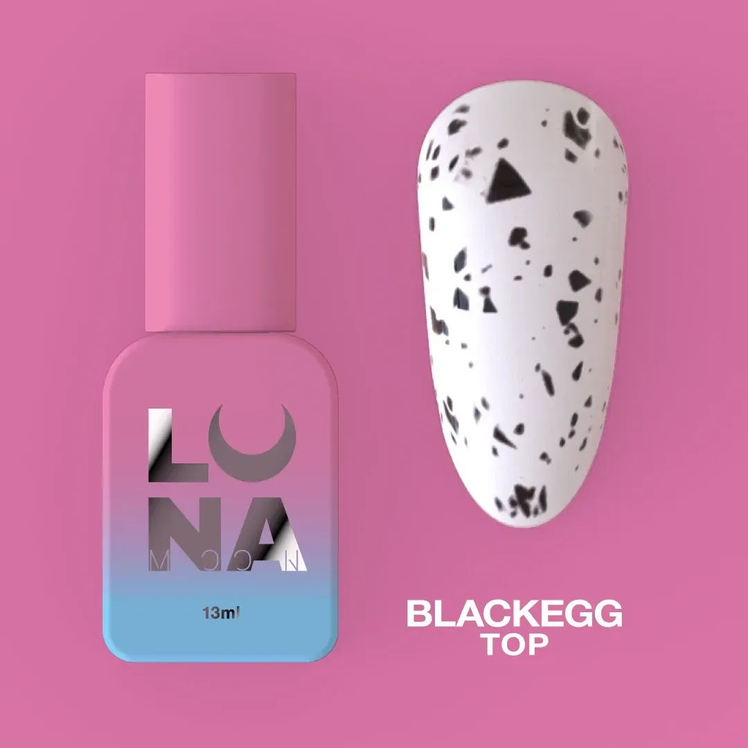 Luna Moon Matt Top Coat Black Eggl 13 ml