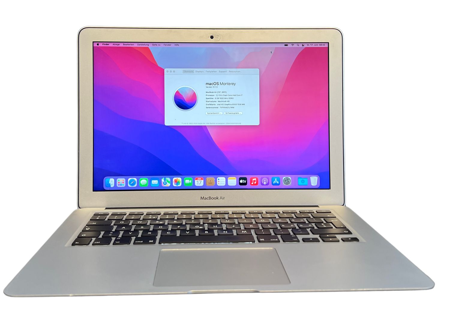 MacBook Air 13" 2017, Core i7, 500 GB SSD &amp; 8 GB Ram