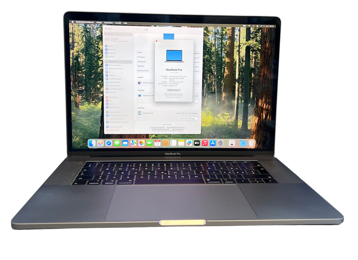 MacBook Pro 15&quot; 2018 Grey, i7, 16 GB Ram &amp; 1 TB SSD