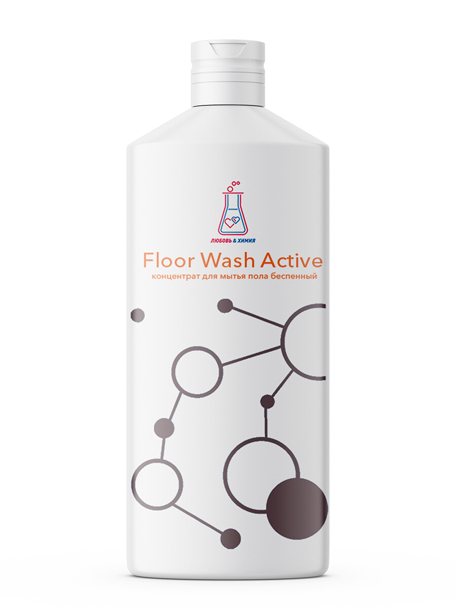 Средство для мытья пола Floor wash active foam (пенное). Щелочное средство