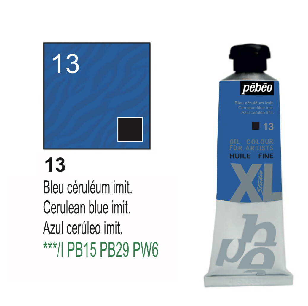 XL Studio Oil Colors Fine - Cerulean blue imit No. 13, 37 ml Tube XL Studio Oil Colors Fine - Cerulean blue imit No. 13, 37 ml Tube