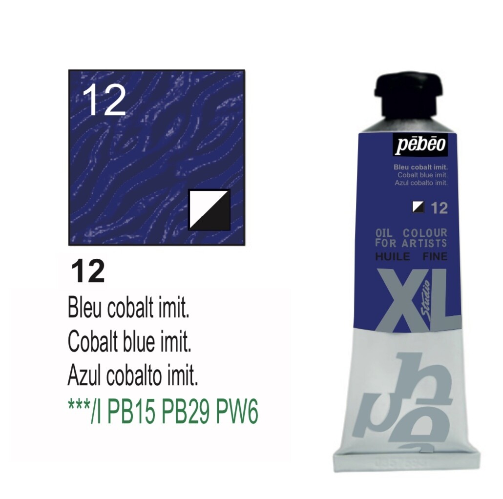 XL Studio Oil Colors Fine - Cobalt blue imit No. 12, 37 ml Tube