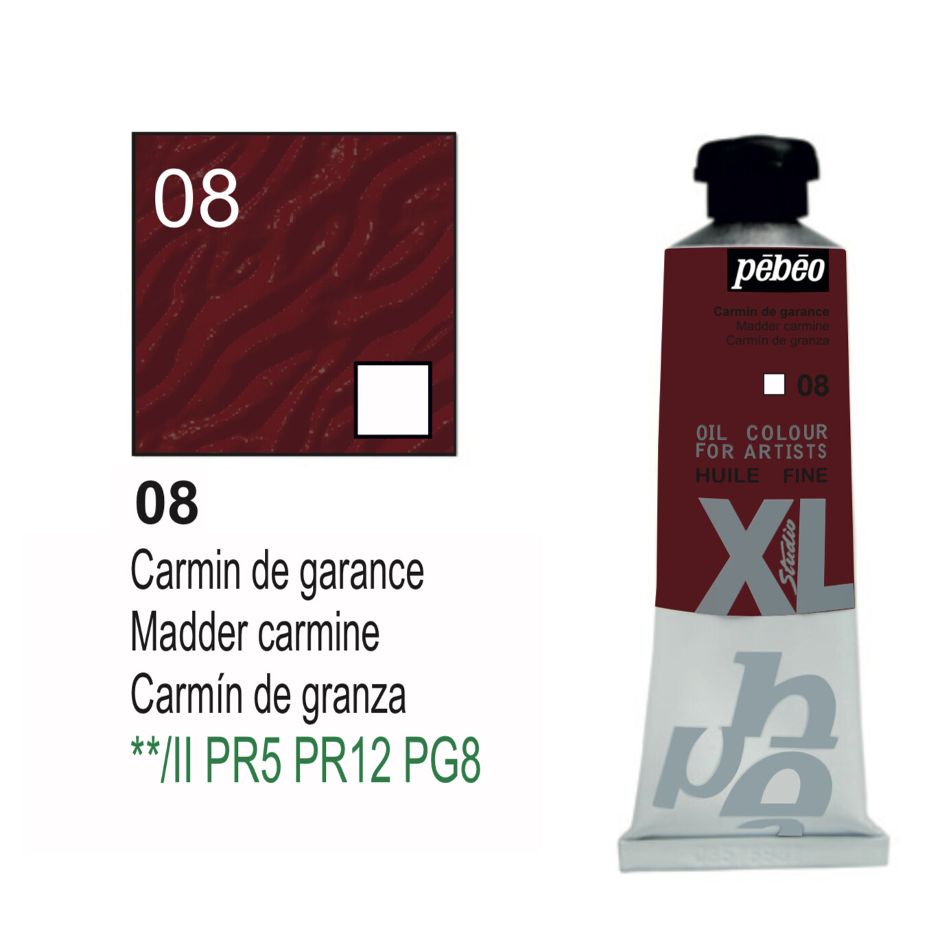 XL Studio Oil Colors Fine - Madder carmine No. 08, 37 ml Tube XL Studio Oil Colors Fine - Madder carmine No. 08, 37 ml Tube