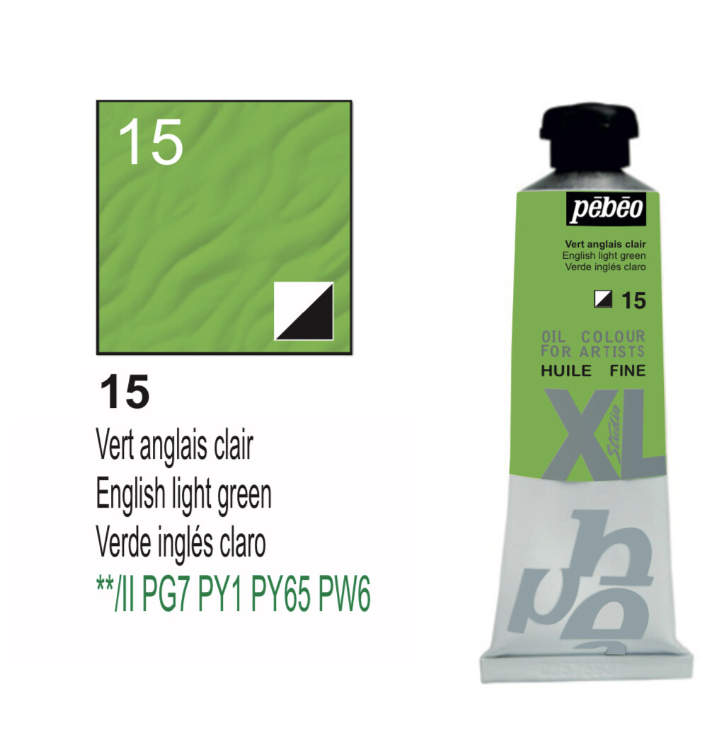 XL Studio Oil Colors Fine - English light green No. 15, 37 ml Tube
