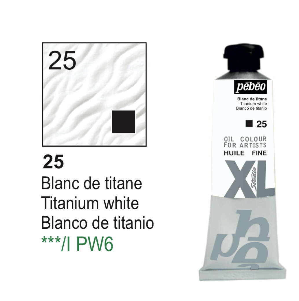 Pebeo XL Studio Oil Colors Fine - Titanium white No. 25, 37 ml Tube Pebeo XL Studio Oil Colors Fine - Titanium white No. 25, 37 ml Tube