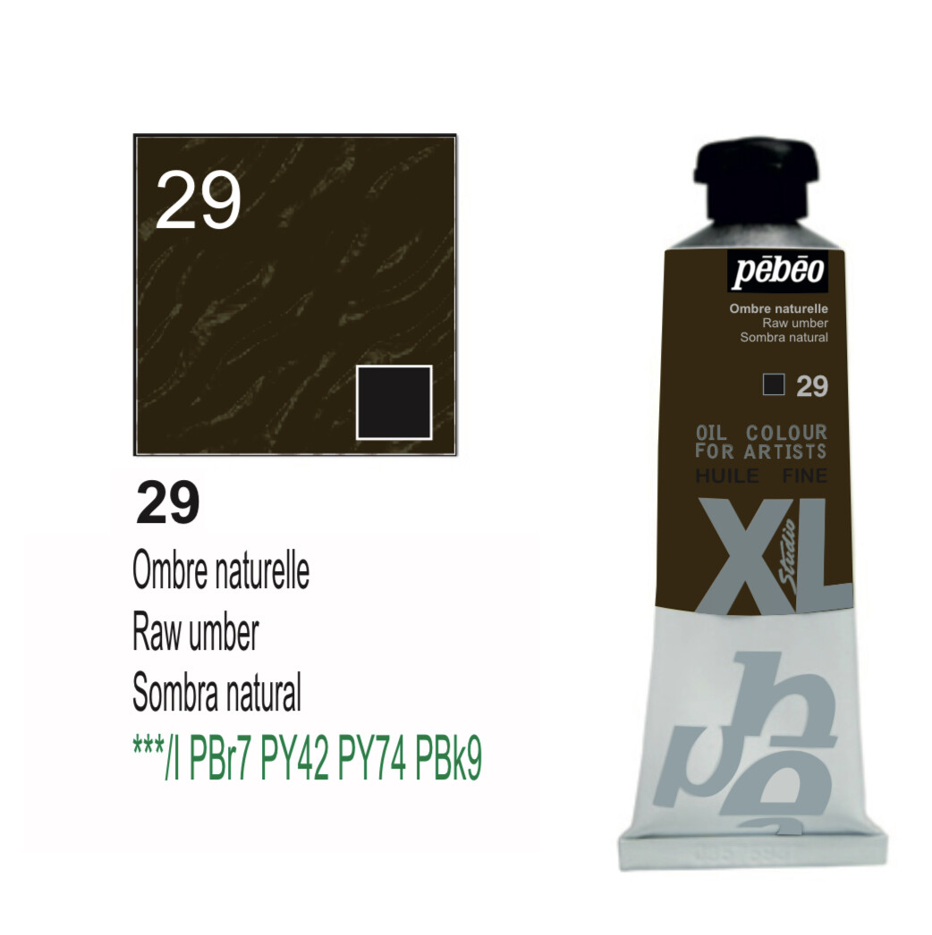Pebeo XL Studio Oil Colors Fine - Raw umber No. 29, 37 ml Tube