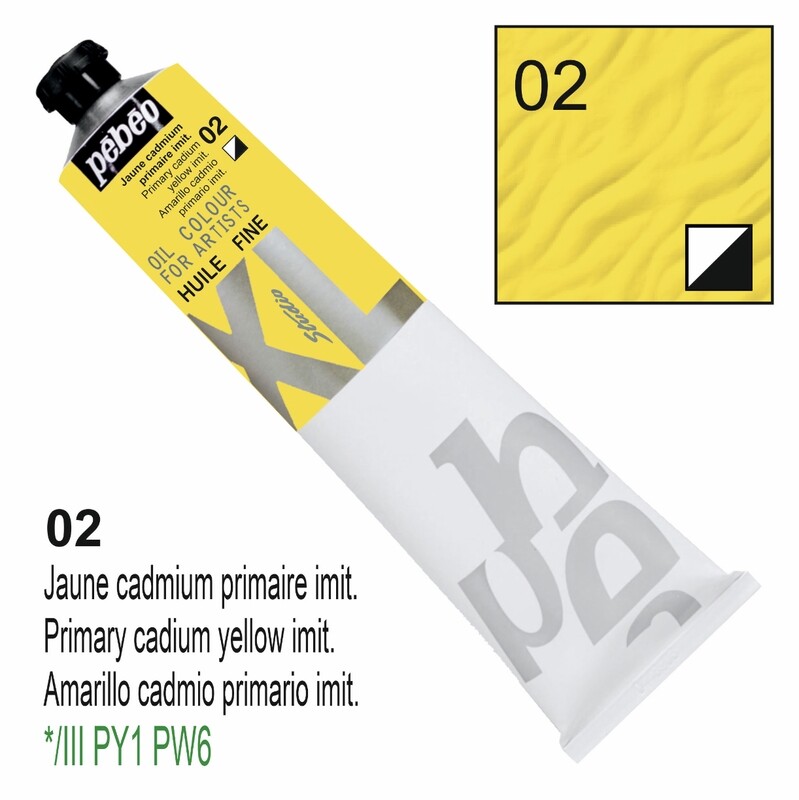 Pebeo XL Studio Oil Colors Fine - Primary Cad. Yellow Imit. No. 02, 200 ml Tube