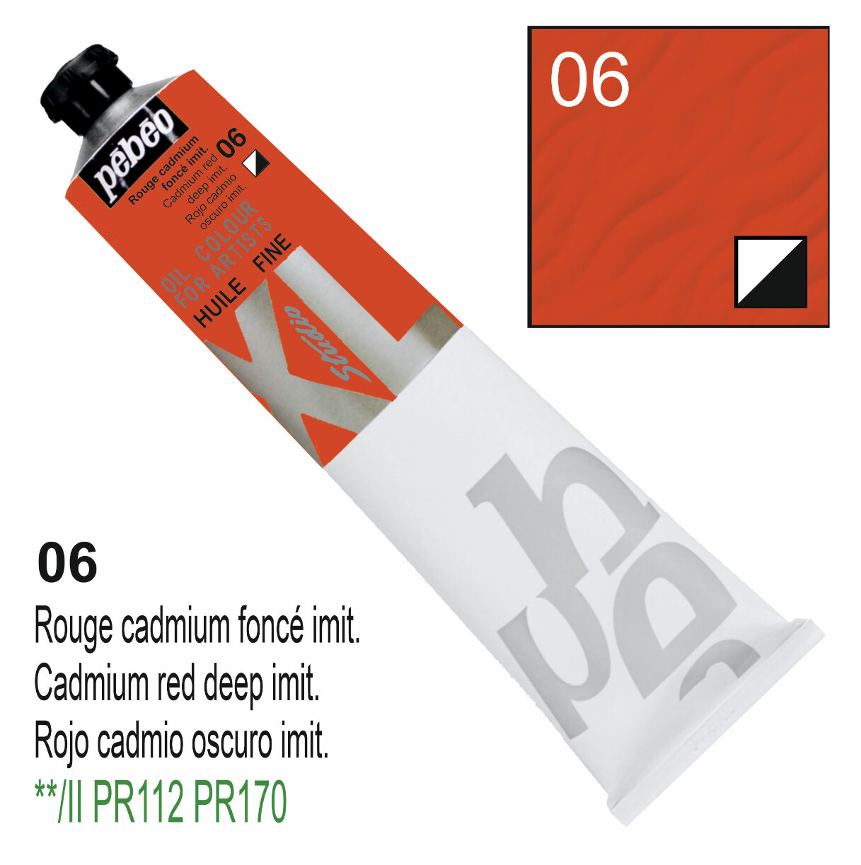 XL Studio Oil Colors Fine - Cad. Red deep imit  No. 06, 200 ml Tube