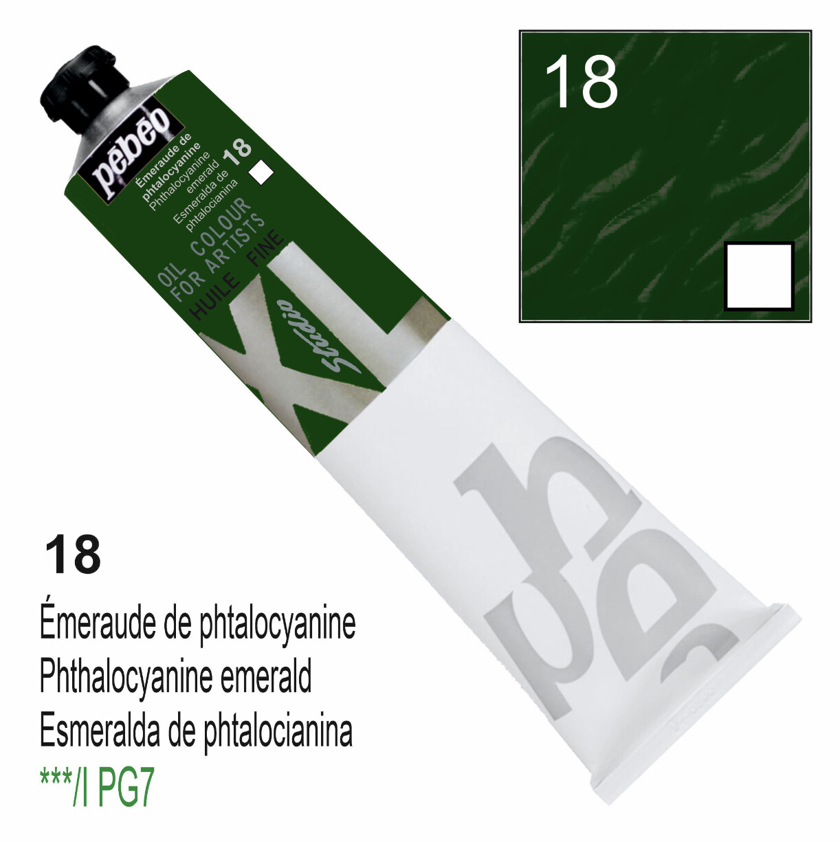 XL Studio Oil Colors Fine - Phthalocyanine emerald No. 18, 200 ml Tube