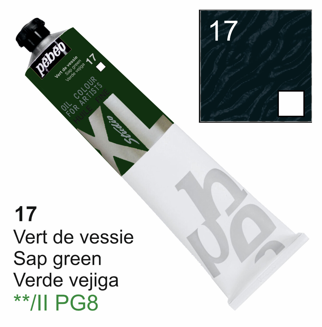 XL Studio Oil Colors Fine - Sap green. No. 17, 200 ml Tube