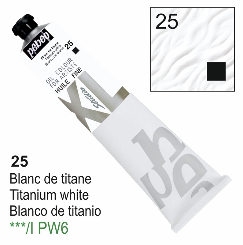 Pebeo XL Studio Oil Colors Fine - Titanium white No. 25, 200 ml Tube