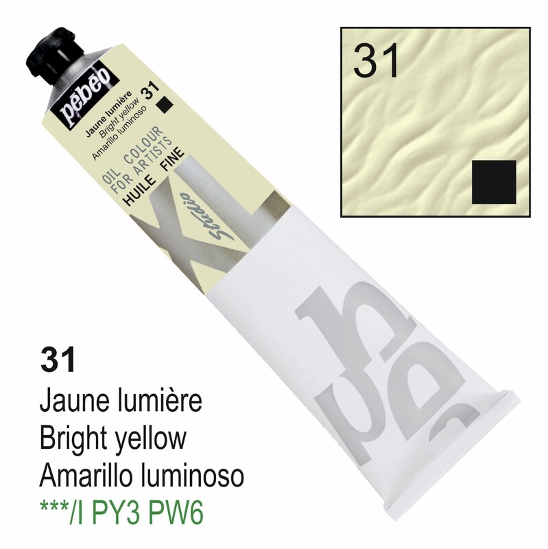Pebeo XL Studio Oil Colors Fine - Bright Yellow No. 31, 200 ml Tube