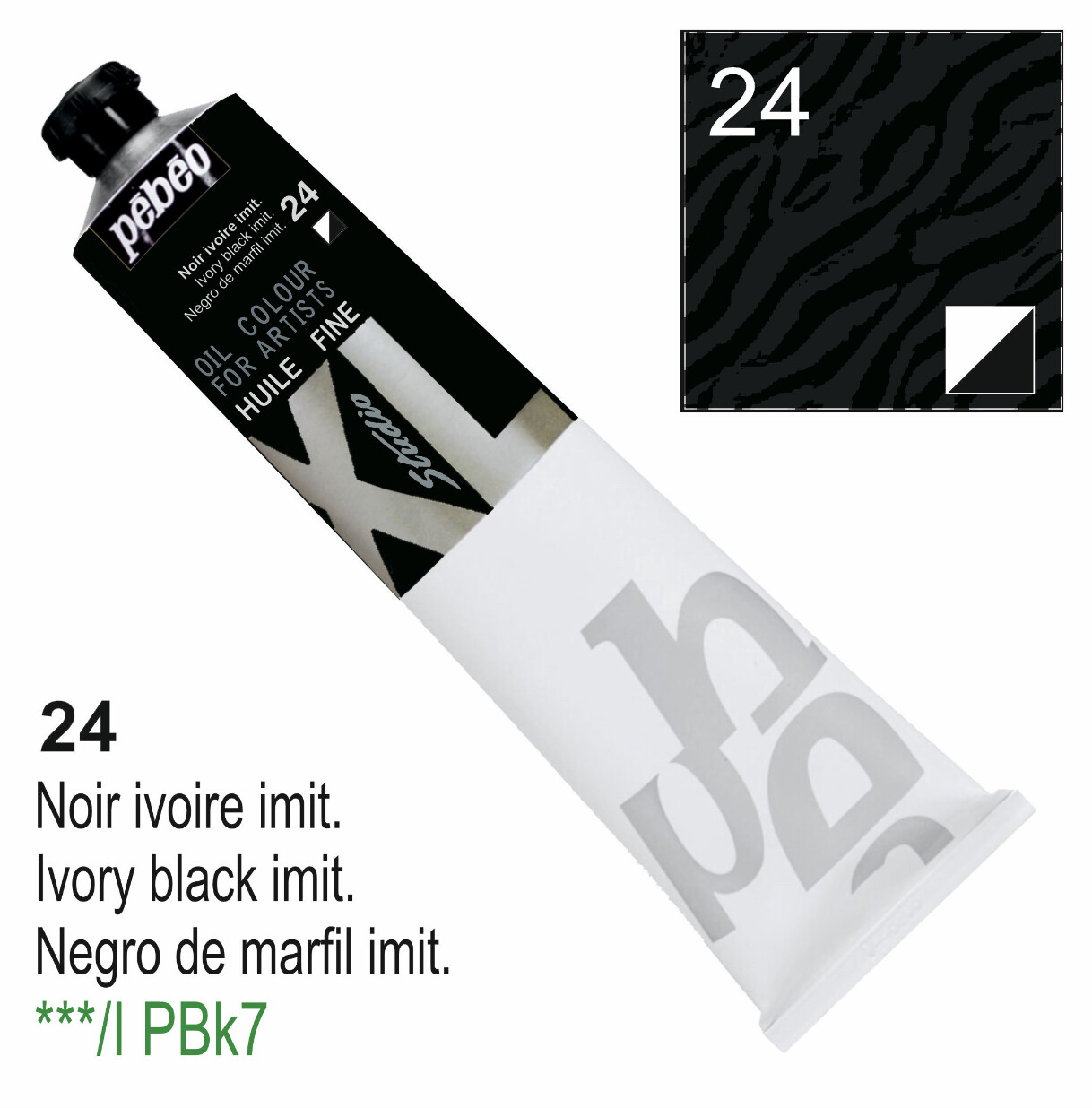 XL Studio Oil Colors Fine - Ivory black imit. No. 24, 200 ml Tube