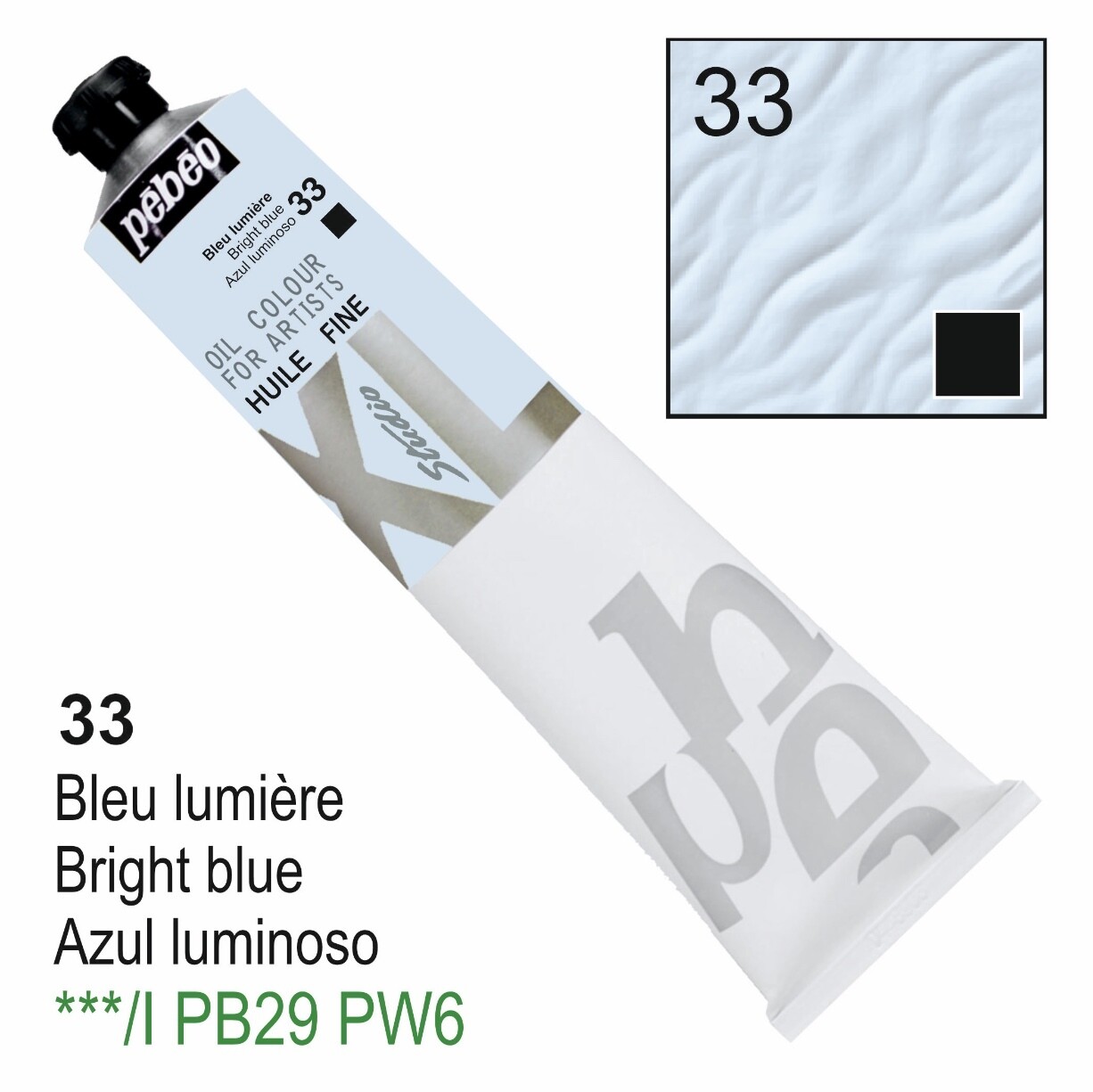 XL Studio Oil Colors Fine - Bright blue No. 33, 200 ml Tube