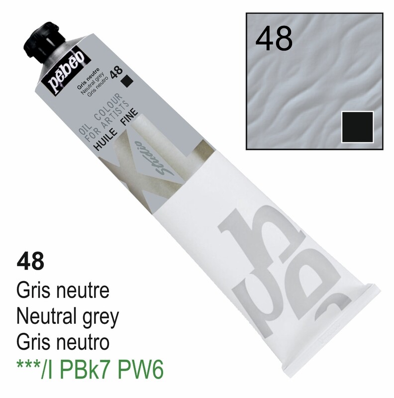 Pebeo XL Studio Oil Colors Fine - Neutral grey No. 48, 200 ml Tube