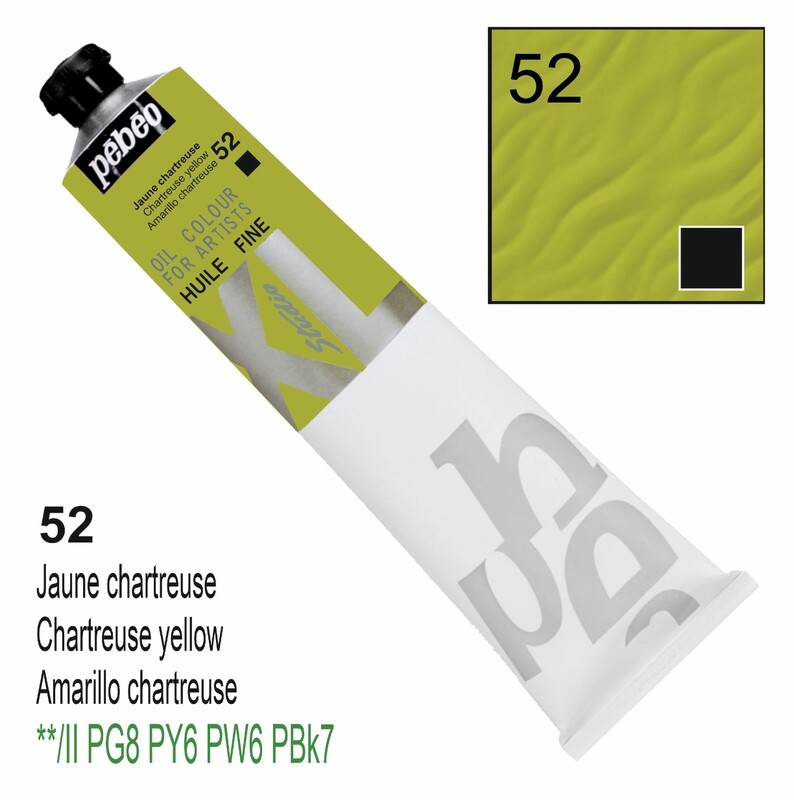 Pebeo XL Studio Oil Colors Fine - Chartreuse yellow No. 52, 200 ml Tube