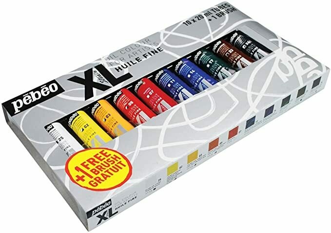 XL Oil colors Set of 10 X 20 ml tubes + 1 brush