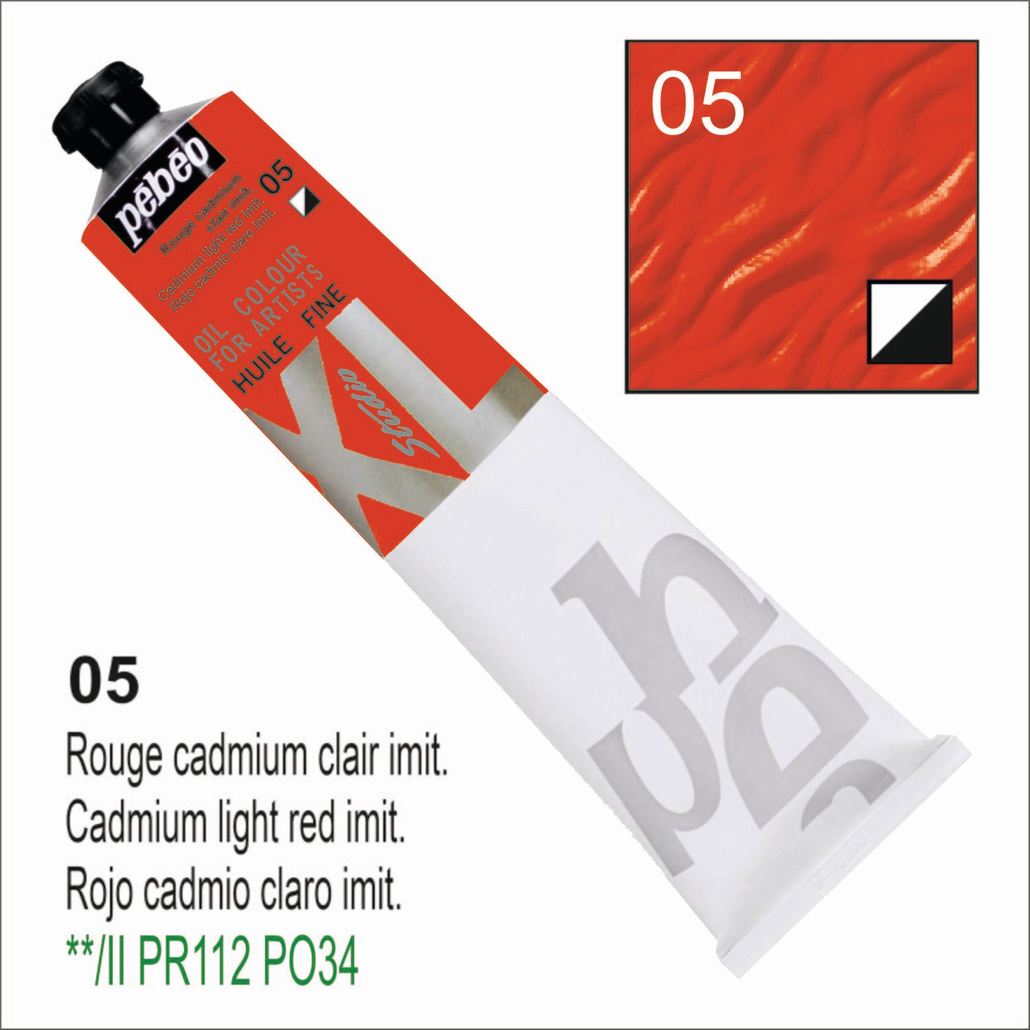 XL Studio Oil Colors Fine - Cadmium orange imit .No. 04, 200 ml Tube