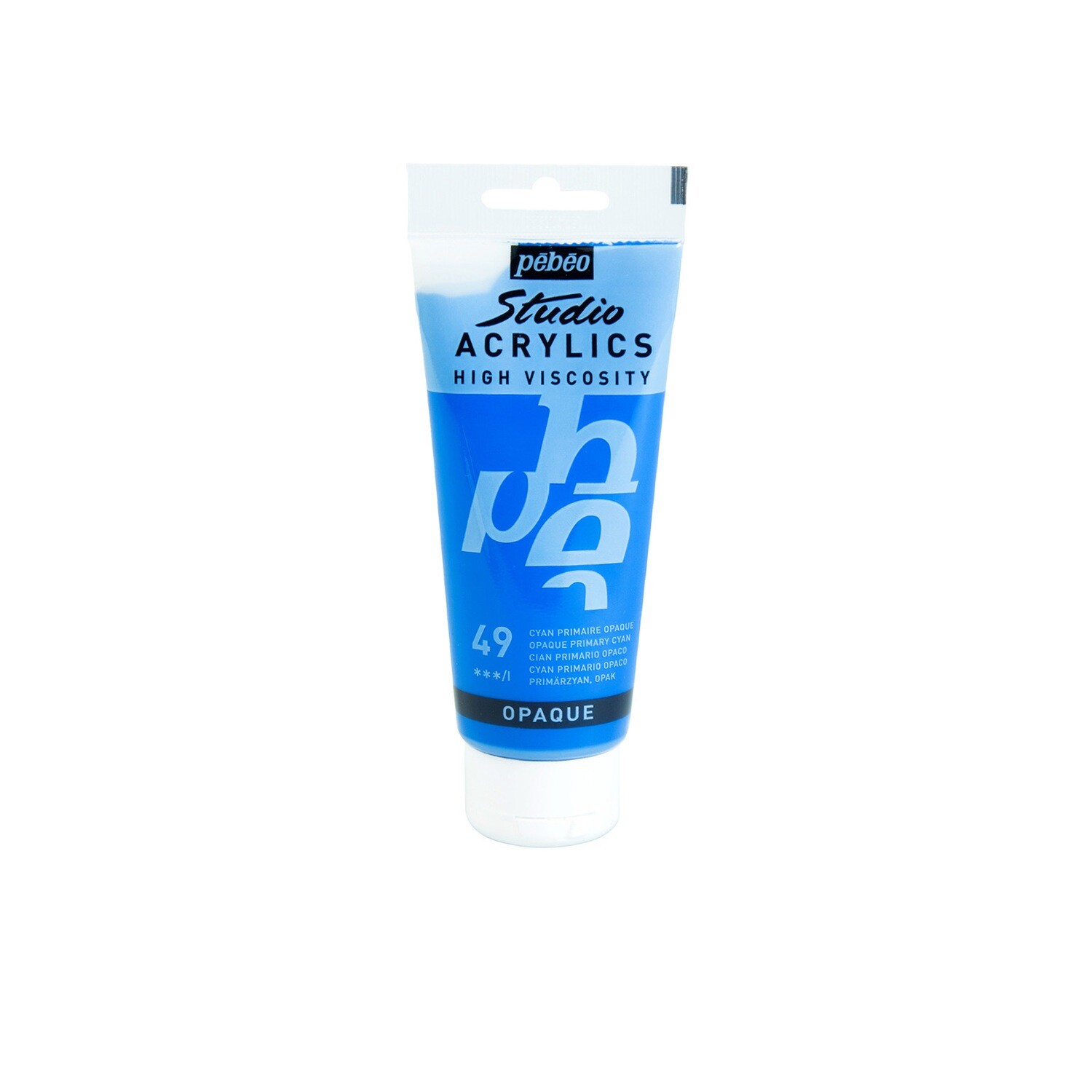 Studio Acrylics Fine Acrylic Opaque primary cyan No. 49, 100 ml