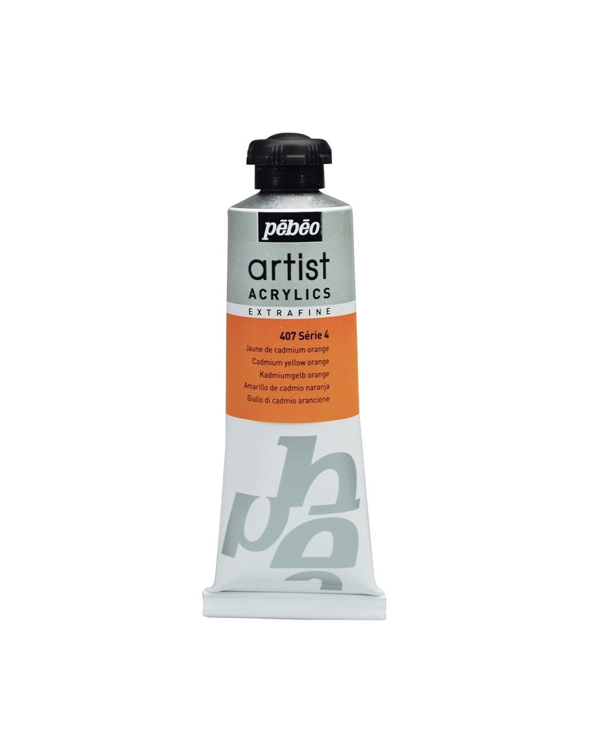 EXTRA FINE ARTIST ACRYLICS, Orange cadmium yellow, No. 407, Series 4, 60 ml