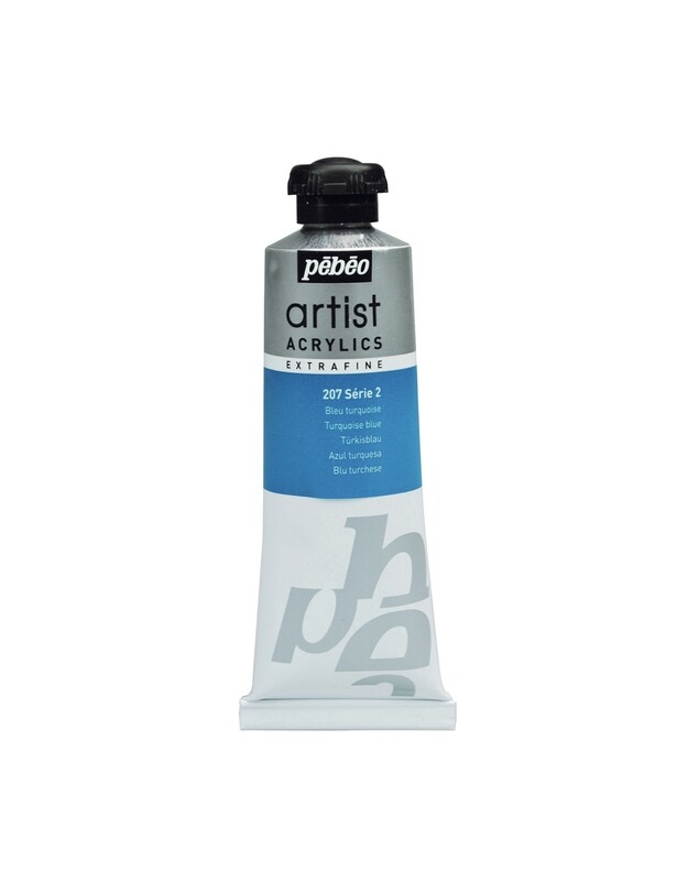 EXTRA FINE ARTIST ACRYLICS, Turquoise blue, No. 207, Series 2, 60 ml