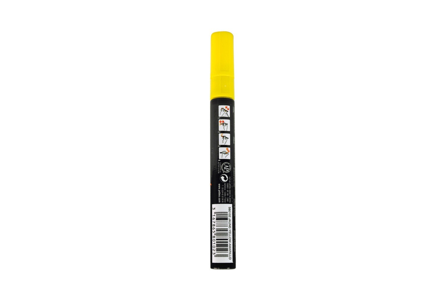 4ARTIST MARKER, Yellow, 4mm round.