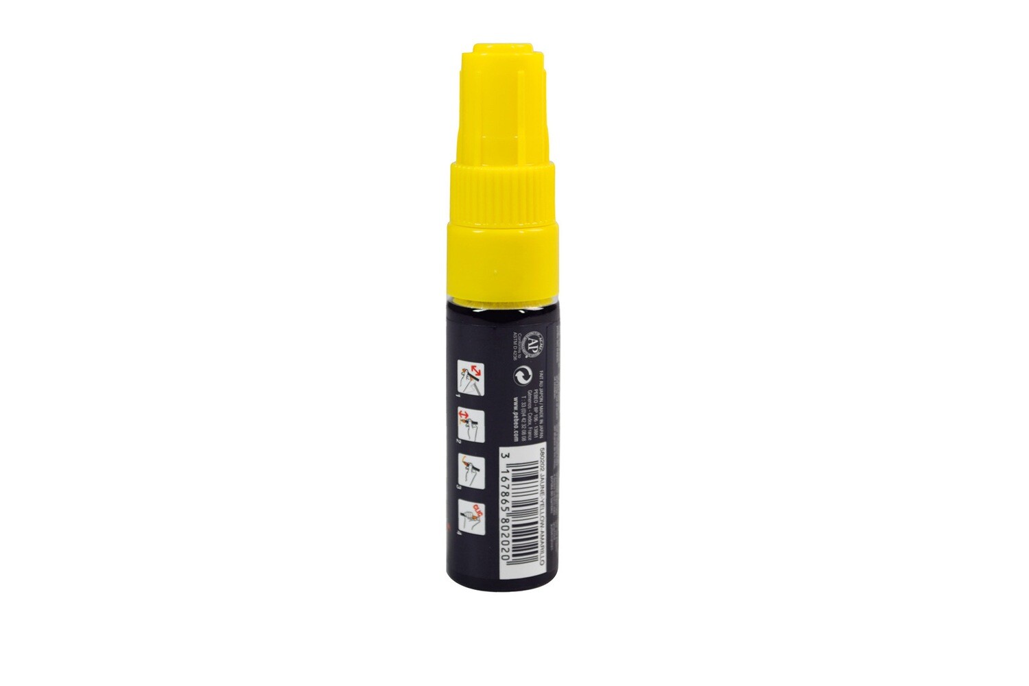 4ARTIST MARKER, Yellow, 8mm angular.