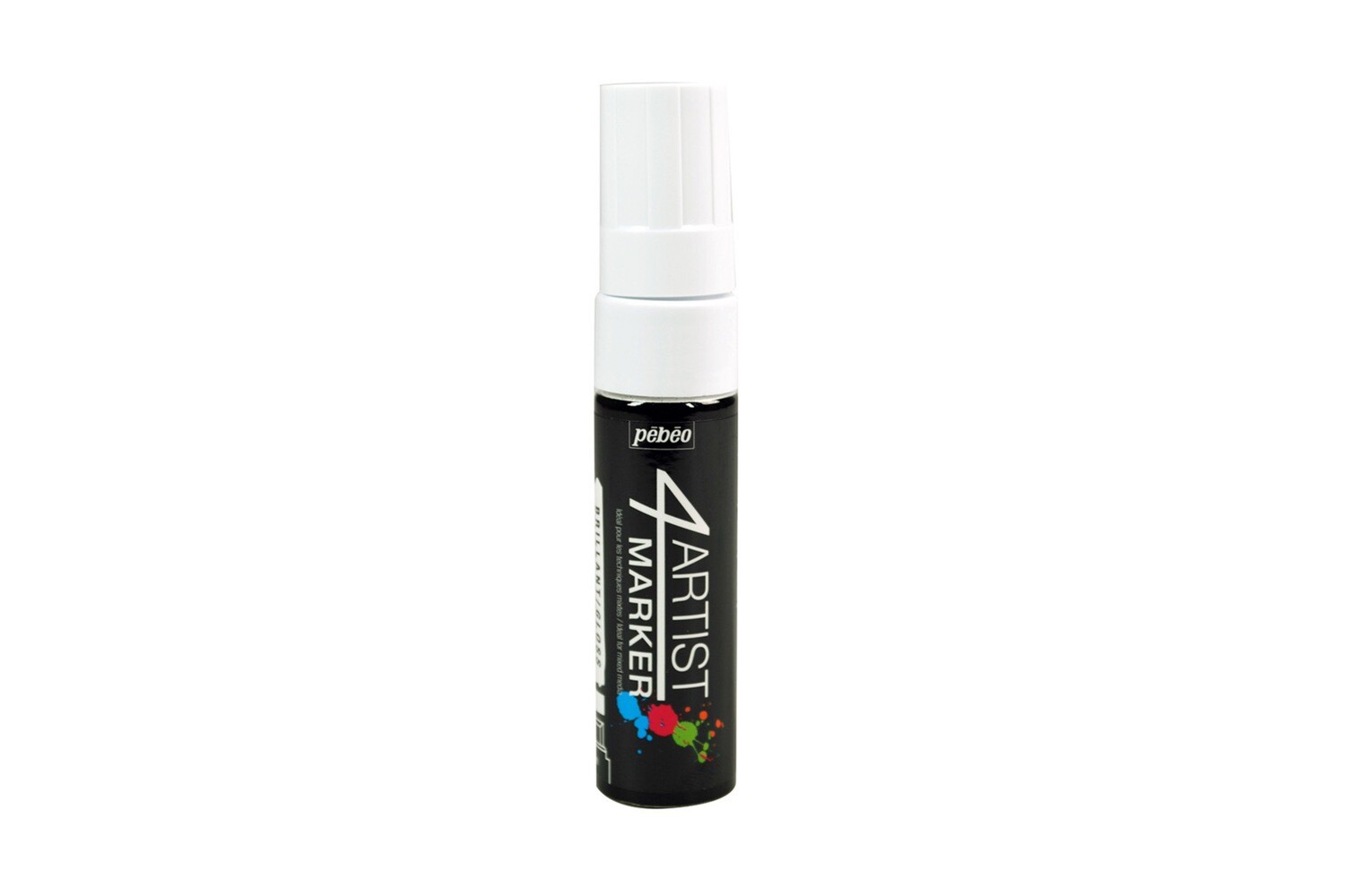 4ARTIST MARKER, White, 15mm flat.