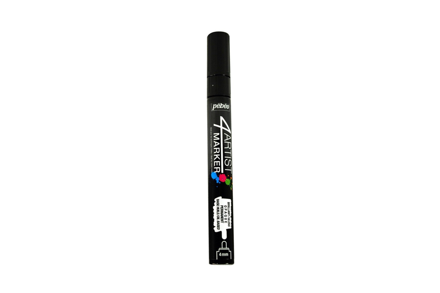 4ARTIST MARKER, Black, 4mm round.