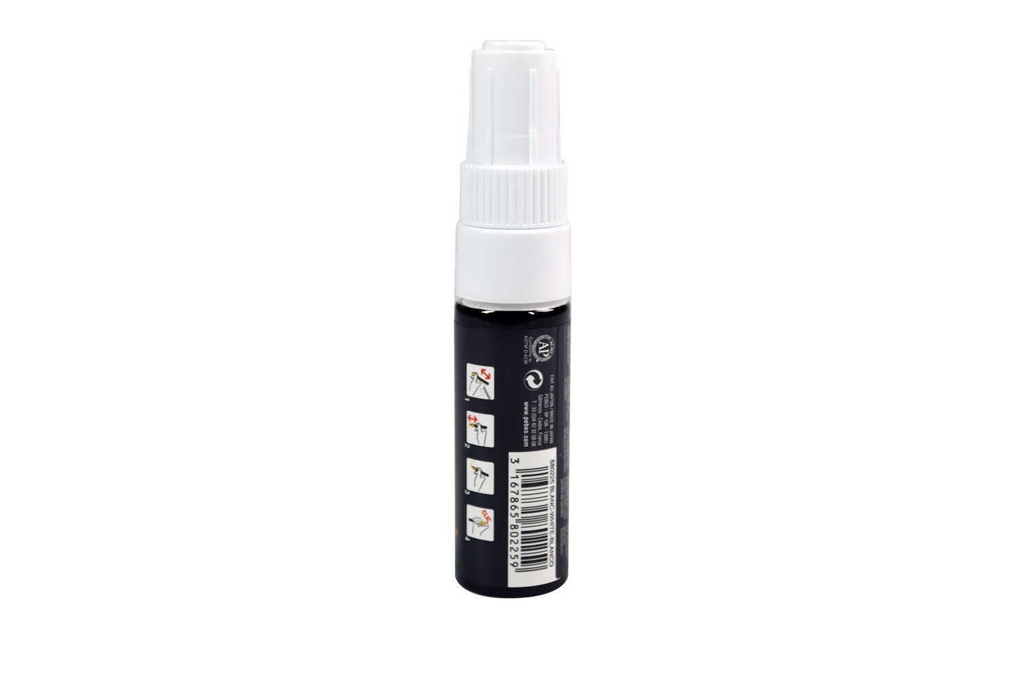 4ARTIST MARKER, White, 8mm angular.