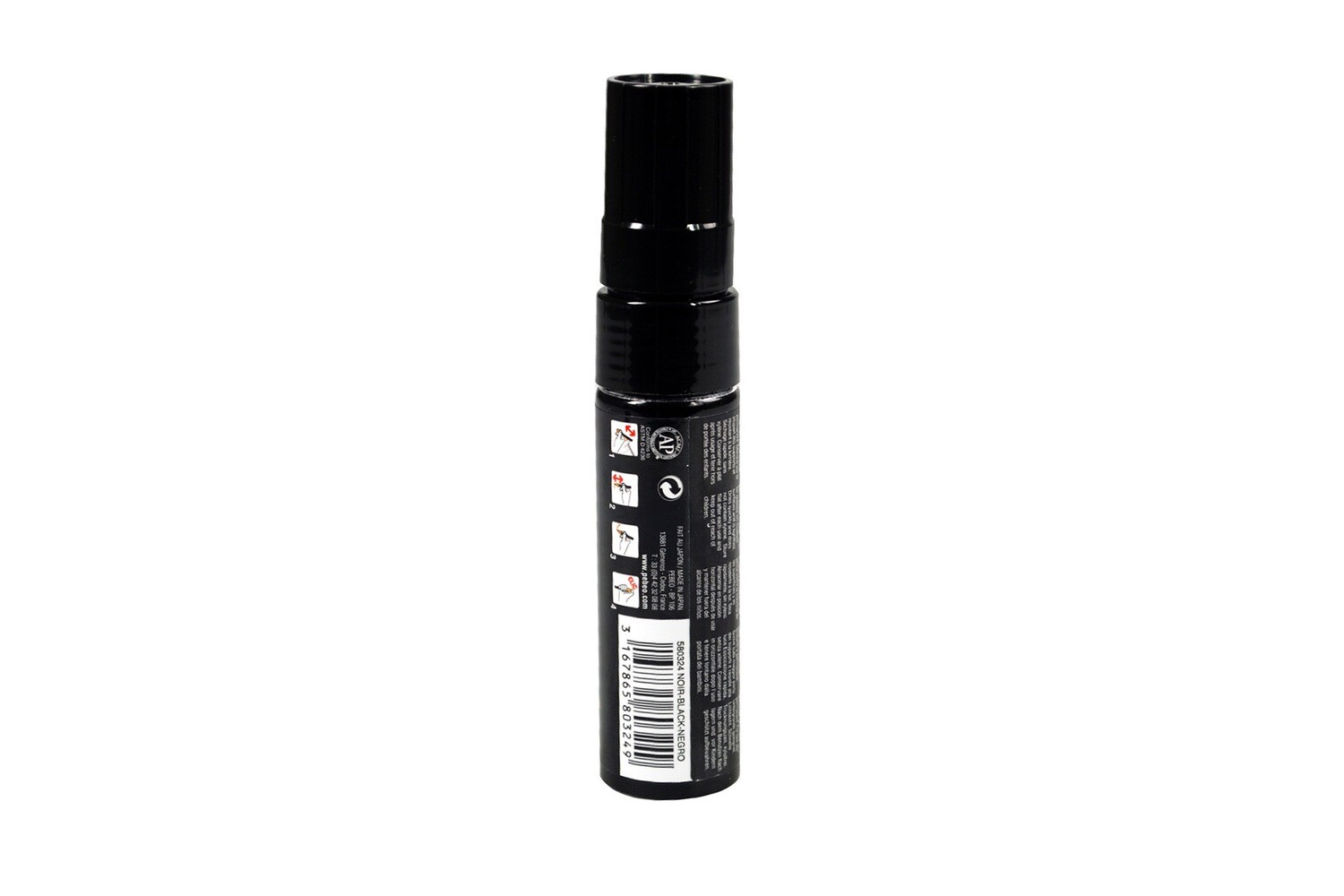 4ARTIST MARKER, Black, 15mm flat.