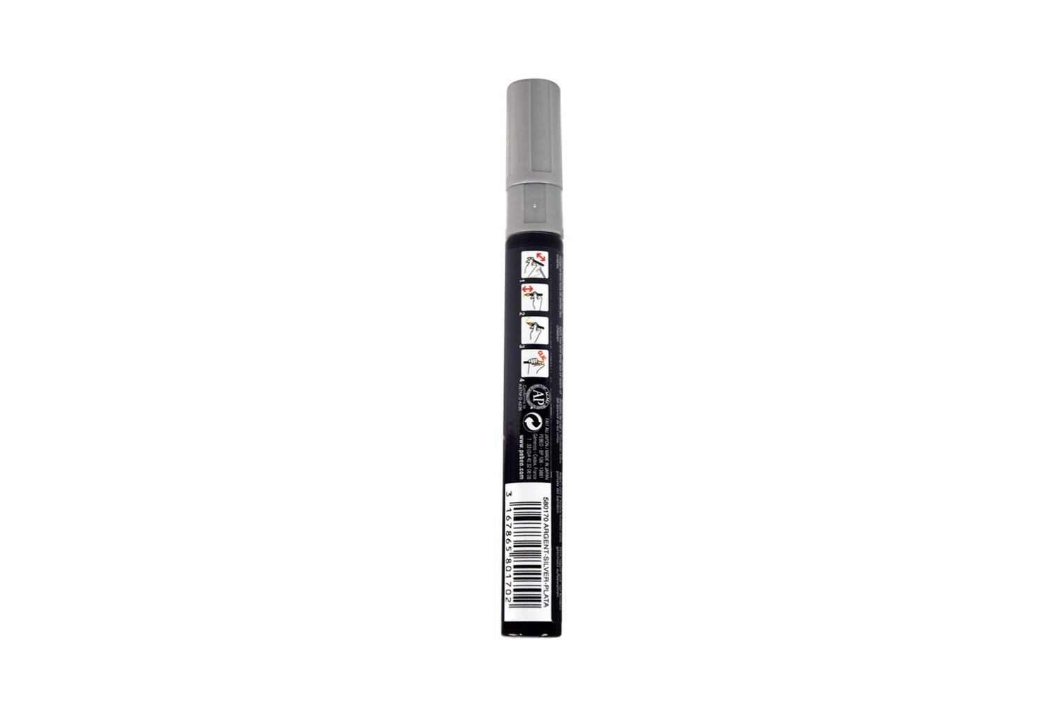 4ARTIST MARKER, Silver, 4mm round.