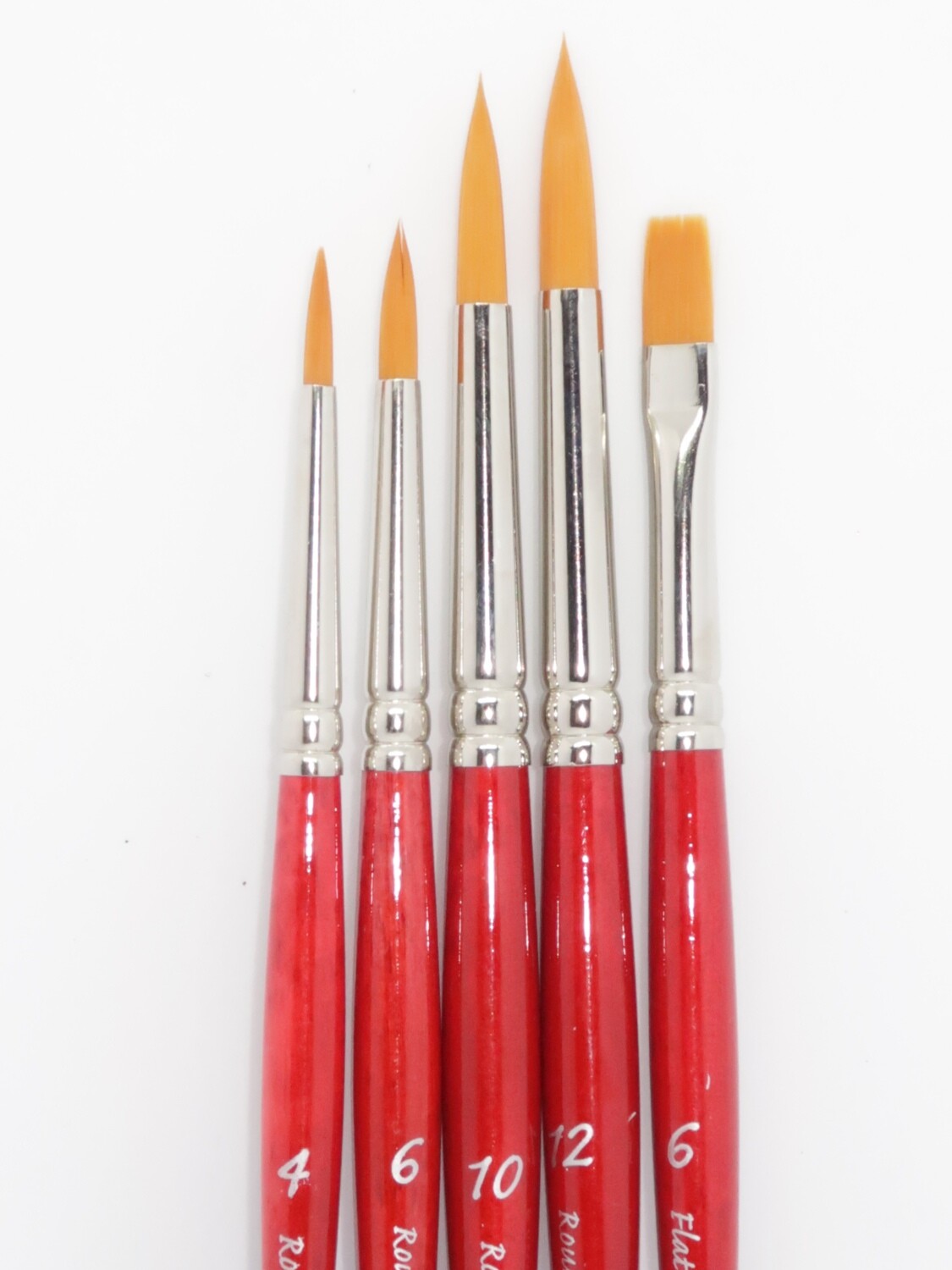 PANART SS-01 Gold Synthetic Brushes set of 5
