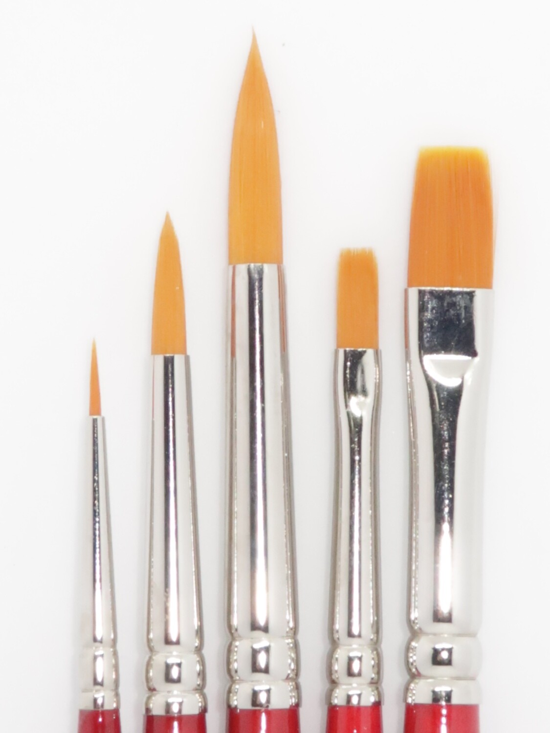 PANART SS-04 Gold Synthetic Brushes set of 5