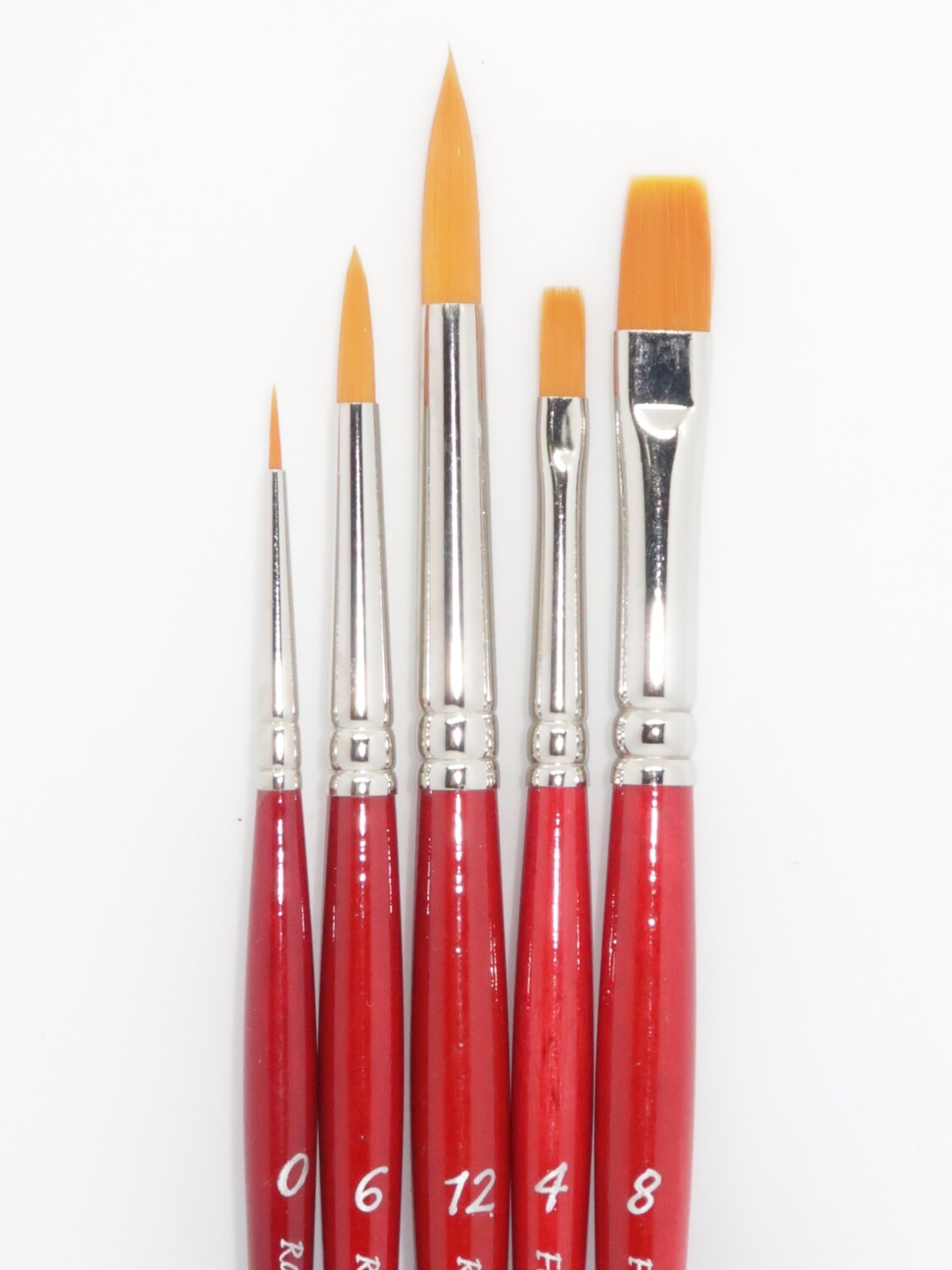 PANART SS-04 Gold Synthetic Brushes set of 5