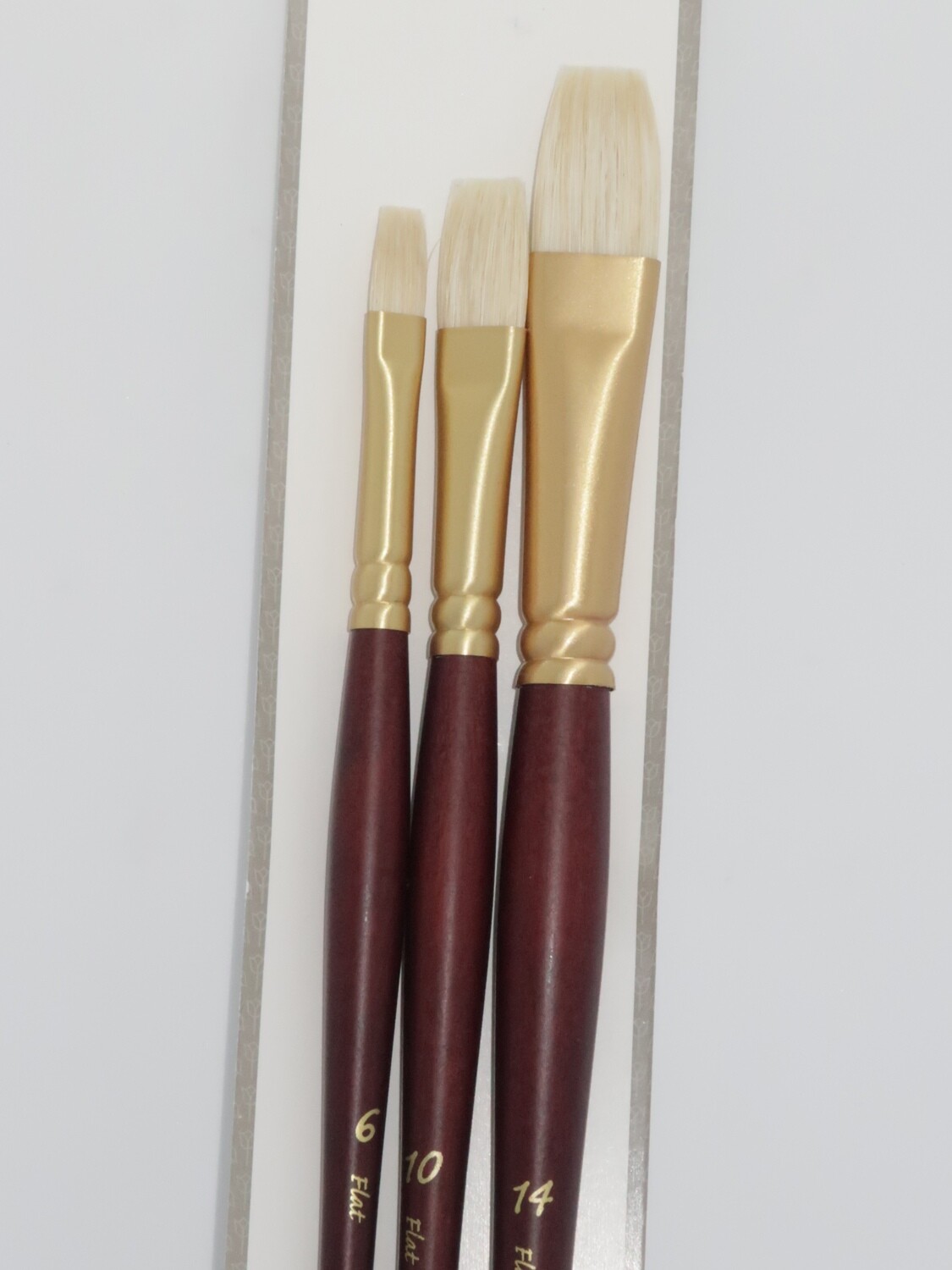 PANART BB-06 White Bristle Brushes set of 3