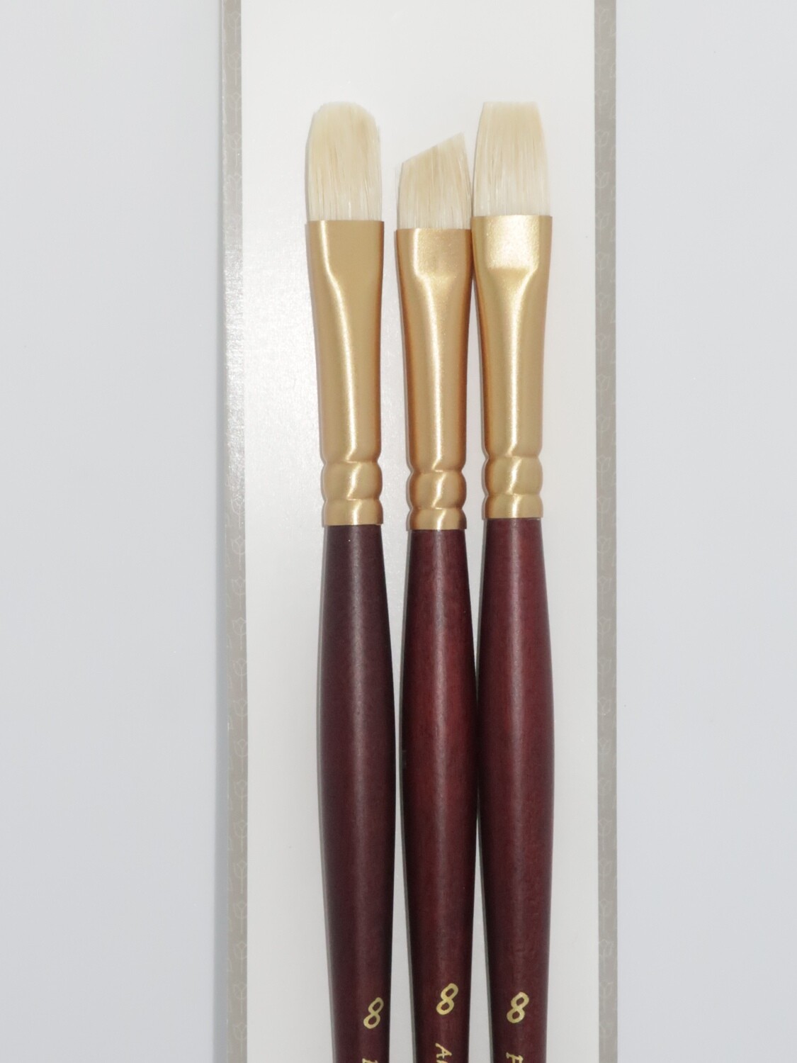 PANART BB-03 White Bristle Brushes set of 3