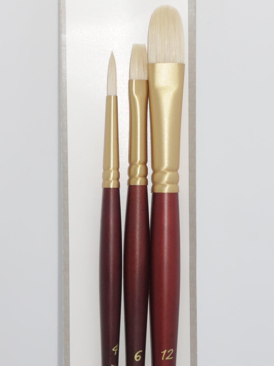 PANART BB-01 White Bristle Brushes set of 3