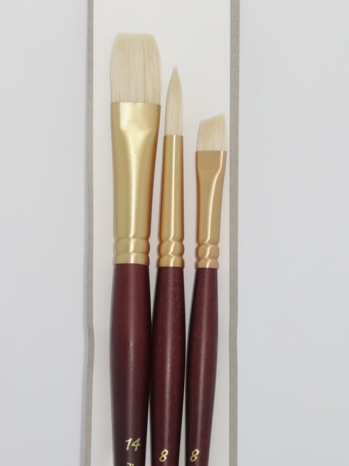 PANART BB-05 White Bristle Brushes set of 3
