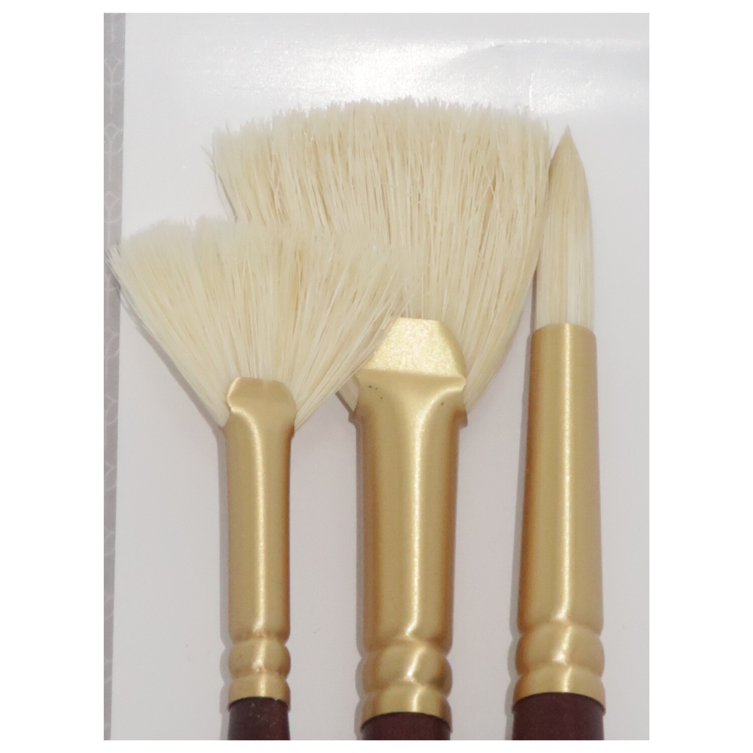 PANART BB-07 White Bristle Brushes set of 3 PANART BB-07 White Bristle Brushes set of 3