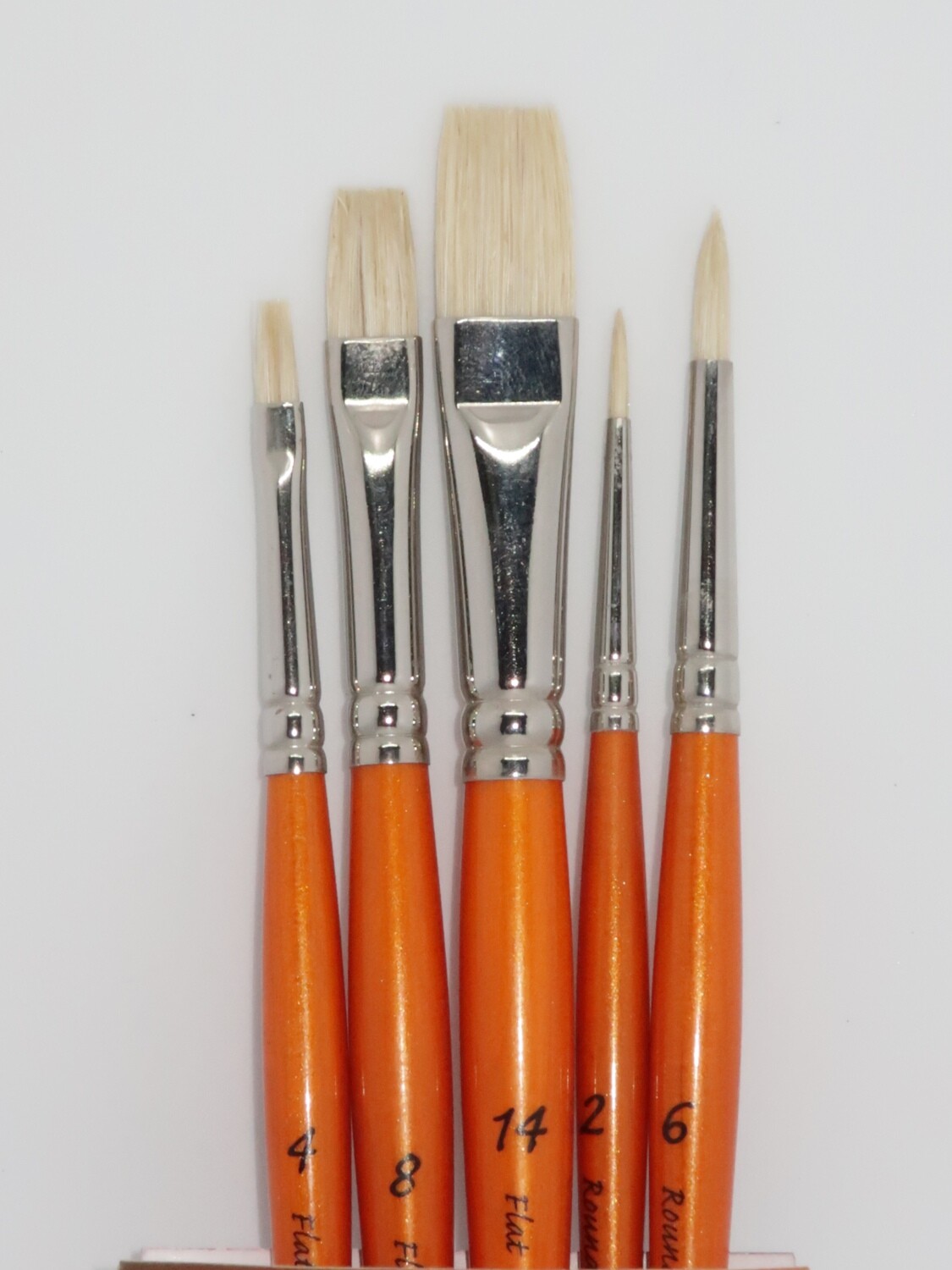 PANART BS-03 Natural Bristle Brushes set of 5