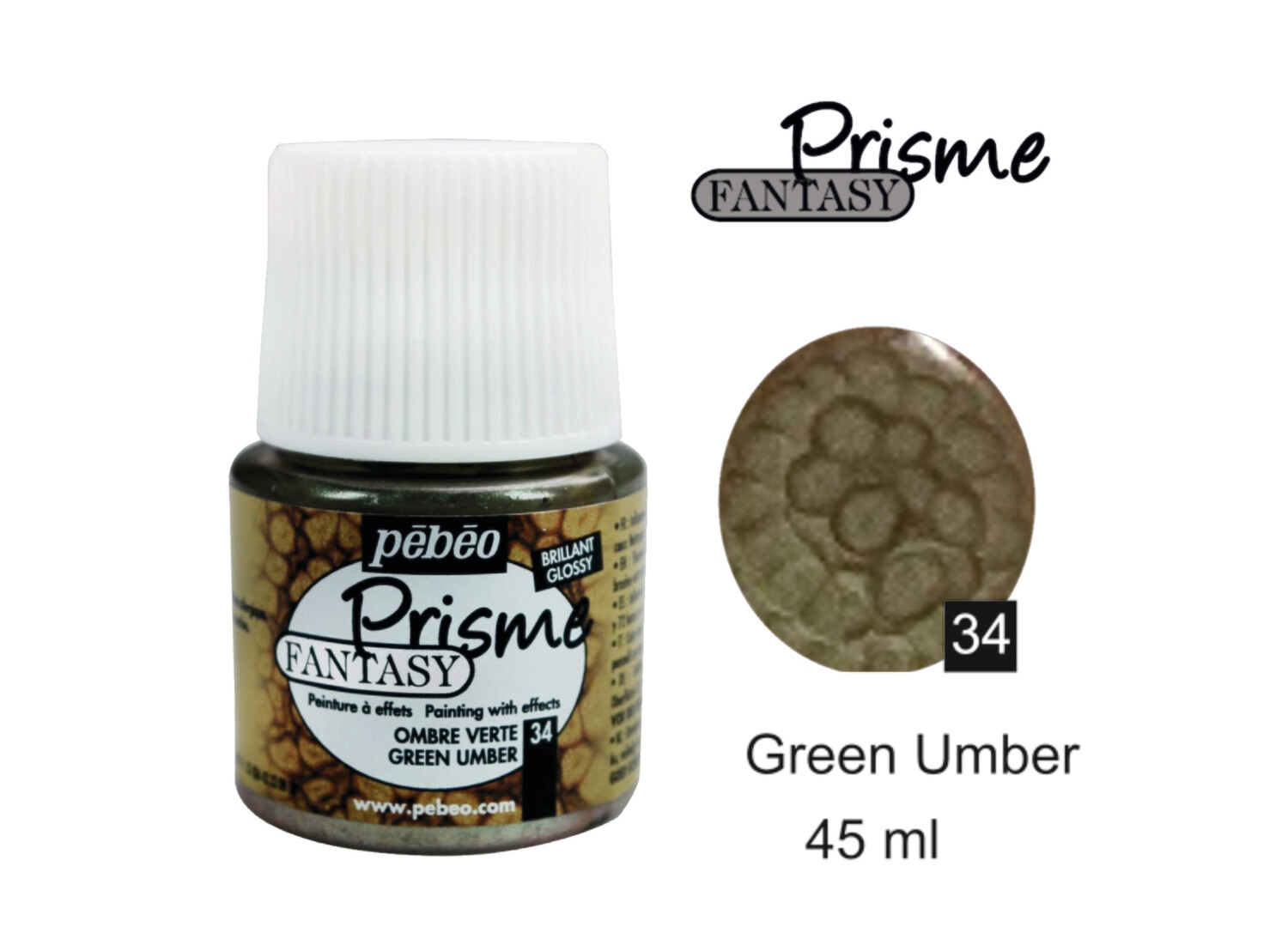 Fantasy Presme Decorative color Green umber No. 34 , 45 ml