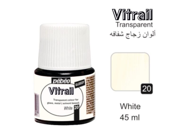 VITRAIL glass colors White No. 20, 45 ml